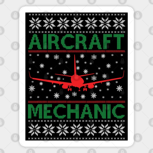 Aircraft Mechanic ugly sweater Magnet by MZeeDesigns